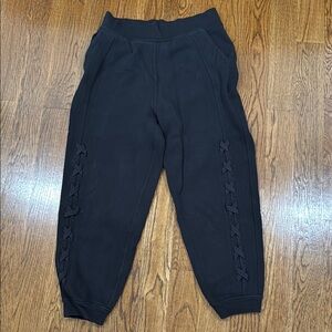 Lululemon Black Jogger Pants with braid Side Detailing